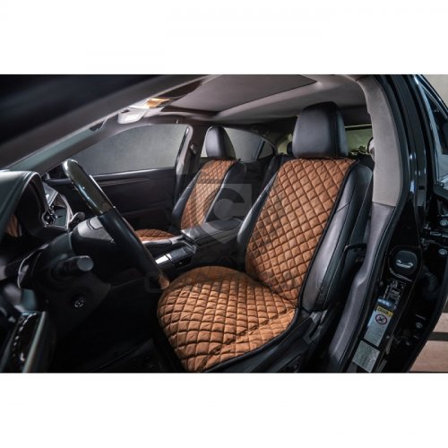 Накидки из алькантары, светло-коричневые CANTRA Wide, пара