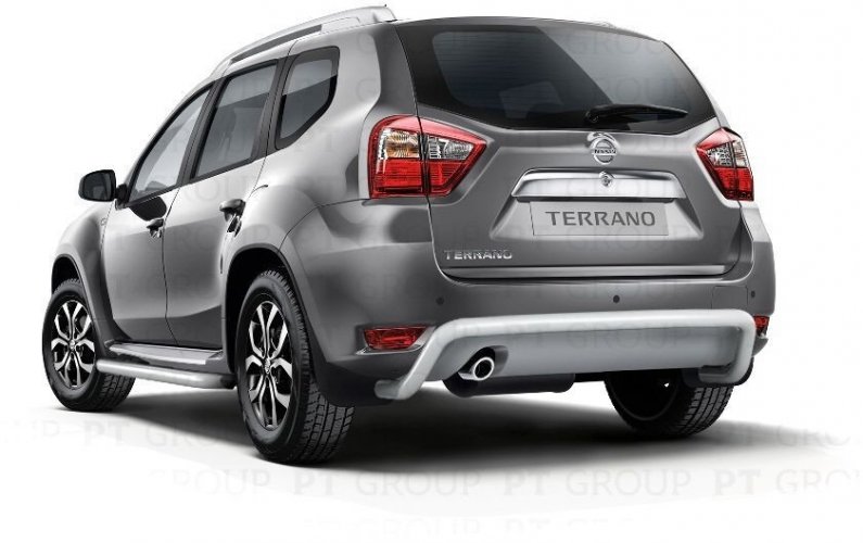 Защита заднего бампера 51 мм (ППК) на Nissan Terrano с 2014 PT Group