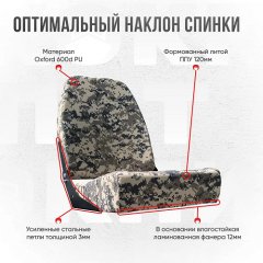 Кресло складное Кокпит Люкс. Цифра зеленая