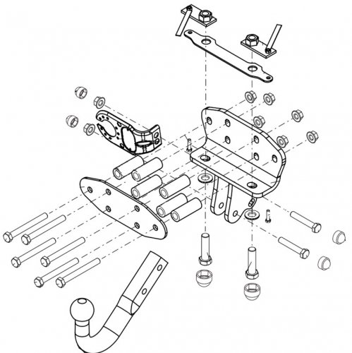 Фаркоп BRINK Toyota LC 200 2008- (424500)