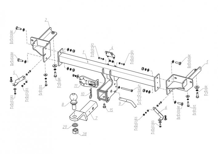Фаркоп Chery Tiggo 8 Pro Max 2020-24/Tiggo 8 Pro F.0913.002 BERG