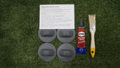 Набор для тюнинга рым леерный малый 4 шт черный (№4)