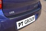Накладка на задний бампер (ABS, черное тиснение) на LADA Granta с 2011 PT Group