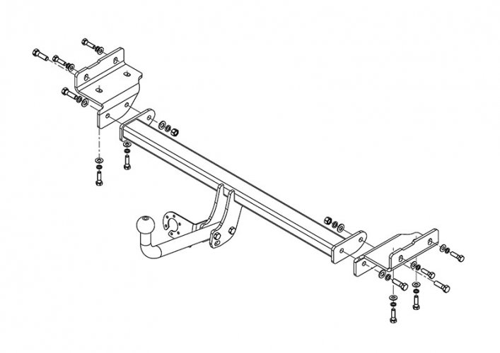 Фаркоп Hyundai ix35 2010-15, Kia Sportage 2010-15 AvtoS HY 22