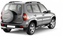 Защита заднего бампера с накладкой (НПС) Chevrolet NIVA с 2009 PT Group